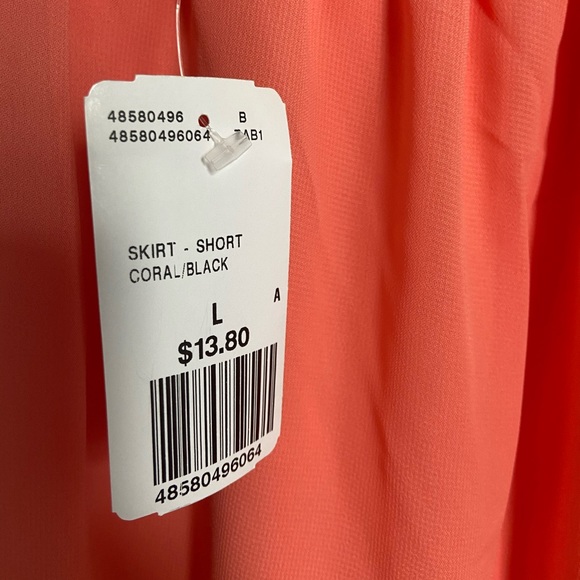 NEW WITH TAG Forever 21 Lined Coral Skirt - Picture 7 of 8